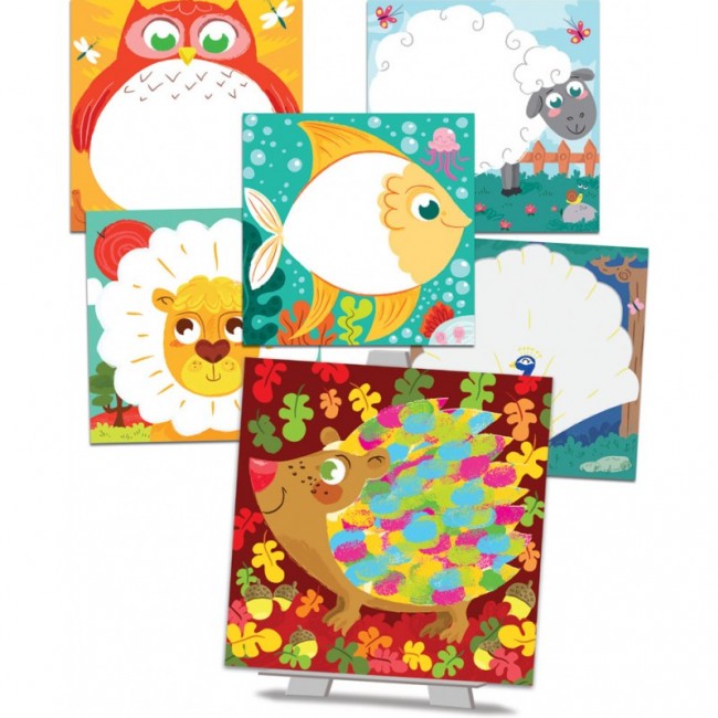 Zestaw artystyczny malowanie palcami Crea Lign' - Zwierzęta