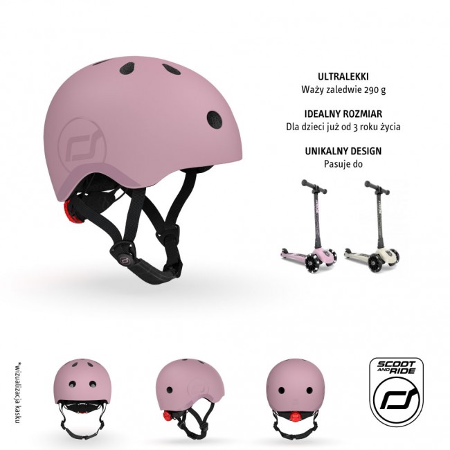 Kask dla dzieci SCOOTANDRIDE 3+ S-M - Wildberry