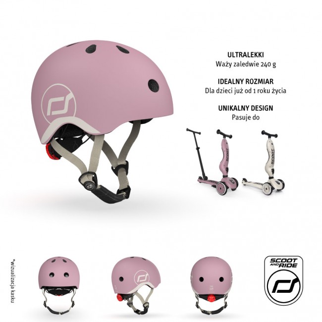 Kask dla dzieci SCOOTANDRIDE XXS-S 1-5 lat - Wildberry