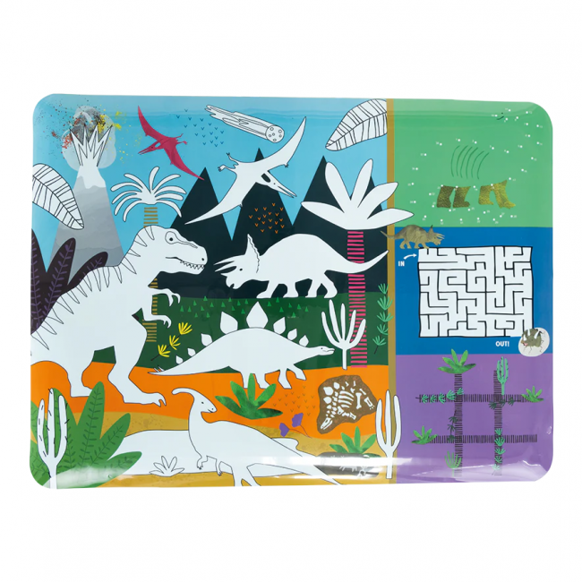 Silikonowa Mata do Kolorowania, Gry i Zabawy Floss&Rock - Dinozaury