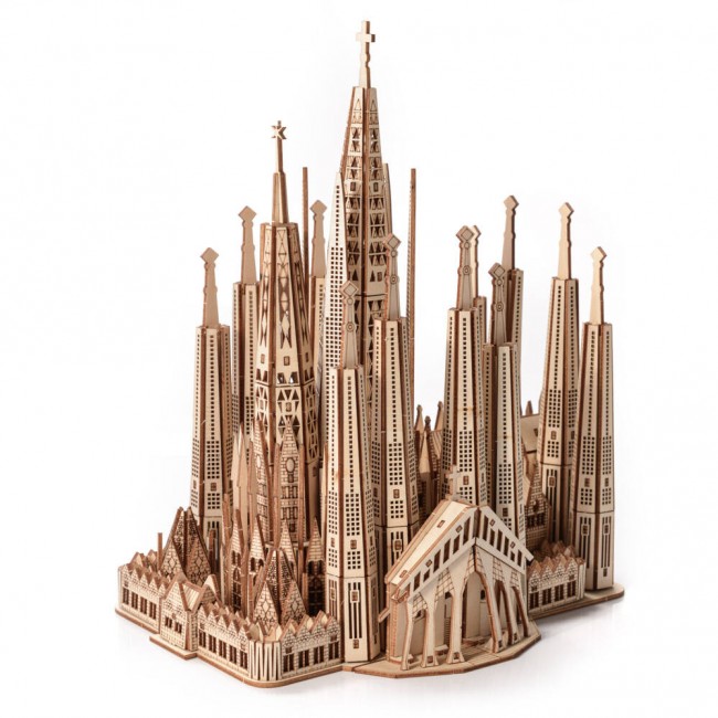 Drewniane Puzzle Model 3D Little Story - Sagrada Familia