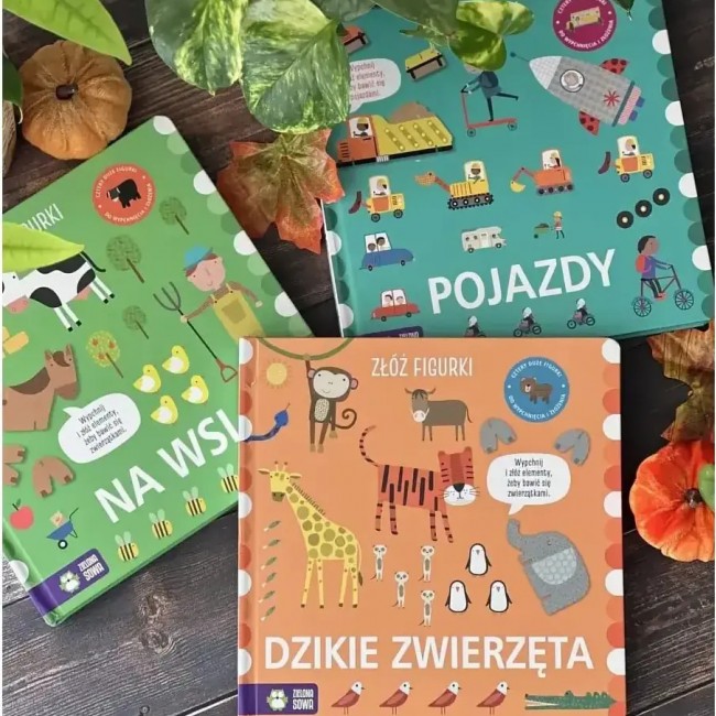 Książka "Złóż figurki. Pojazdy" wydawnictwo Zielona Sowa