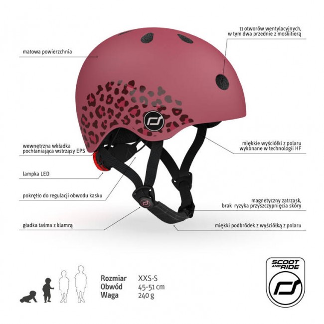 Kask dla dzieci SCOOTANDRIDE XXS-S 1-5 lat - Wildcat