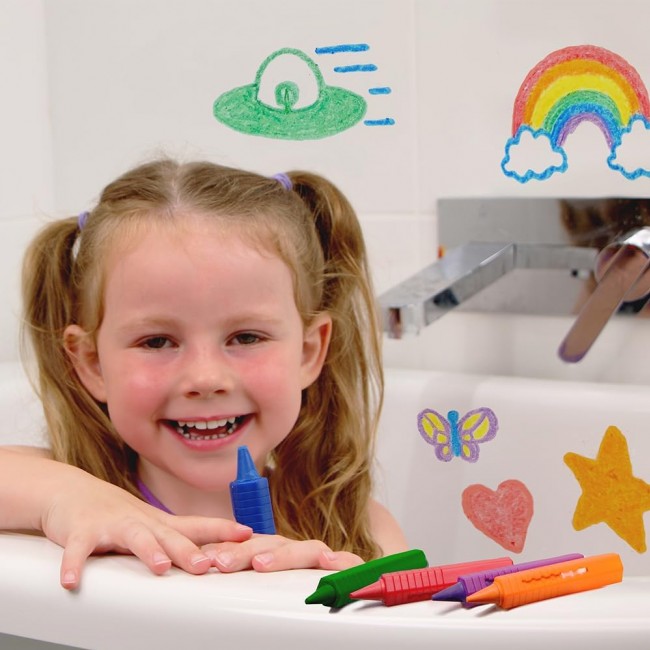 Kredki do kąpieli Zimpli Kids - malowanie wanny 6 kolorów