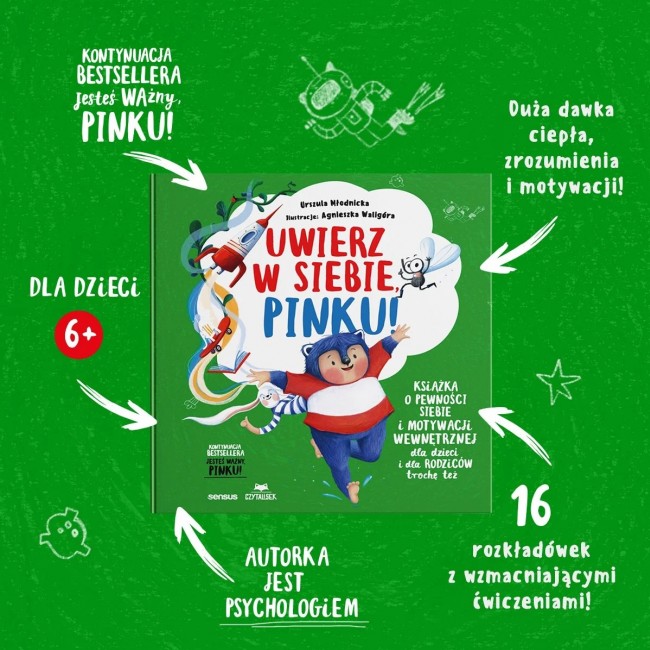 Książka "Uwierz w siebie, Pinku! Książka o pewności siebie..." wydawnictwo Sensus