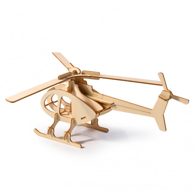 Drewniane Puzzle Model 3D Little Story - Helikopter