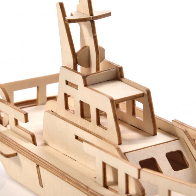 Drewniane Puzzle Model 3D Little Story - Jacht