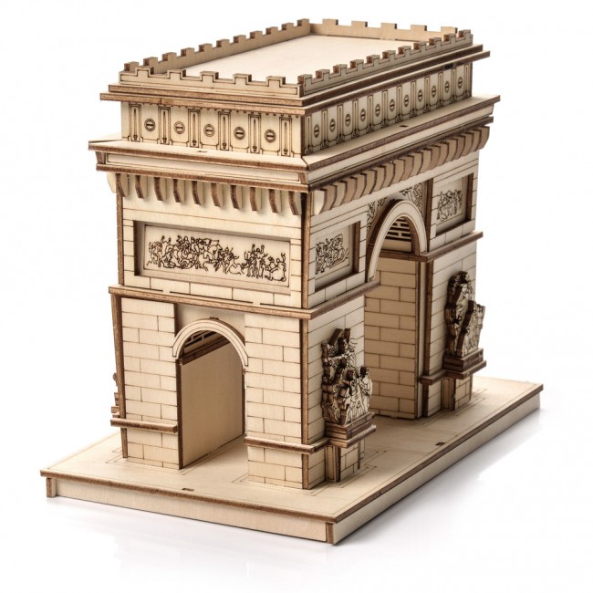 Drewniane Puzzle Model 3D Little Story - Łuk Triumfalny