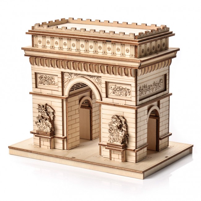 Drewniane Puzzle Model 3D Little Story - Łuk Triumfalny