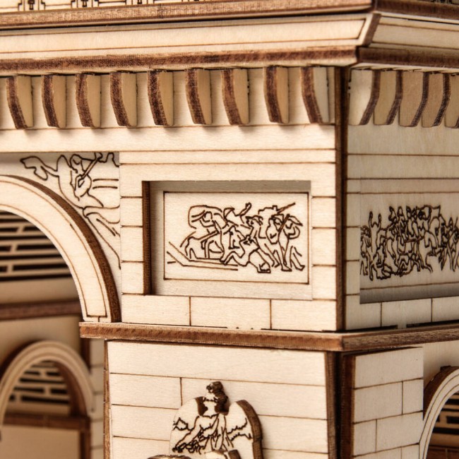 Drewniane Puzzle Model 3D Little Story - Łuk Triumfalny