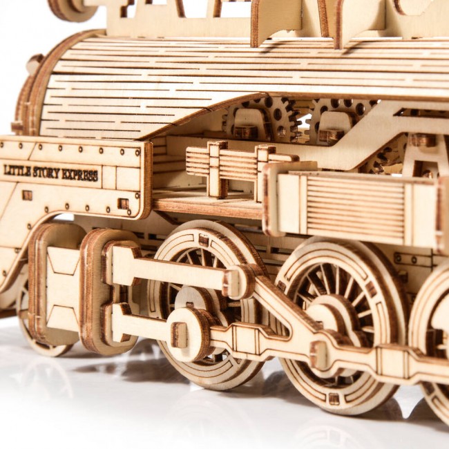 Drewniane Puzzle Model 3D Little Story - Lokomotywa
