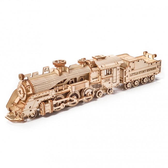 Drewniane Puzzle Model 3D Little Story - Lokomotywa