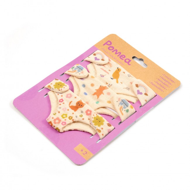 Zestaw 3 pieluszek dla lalek Pomea Djeco