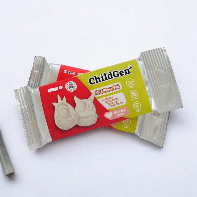Naturalna samoutwardzalna biała glinka modelarska ChildGen 250g