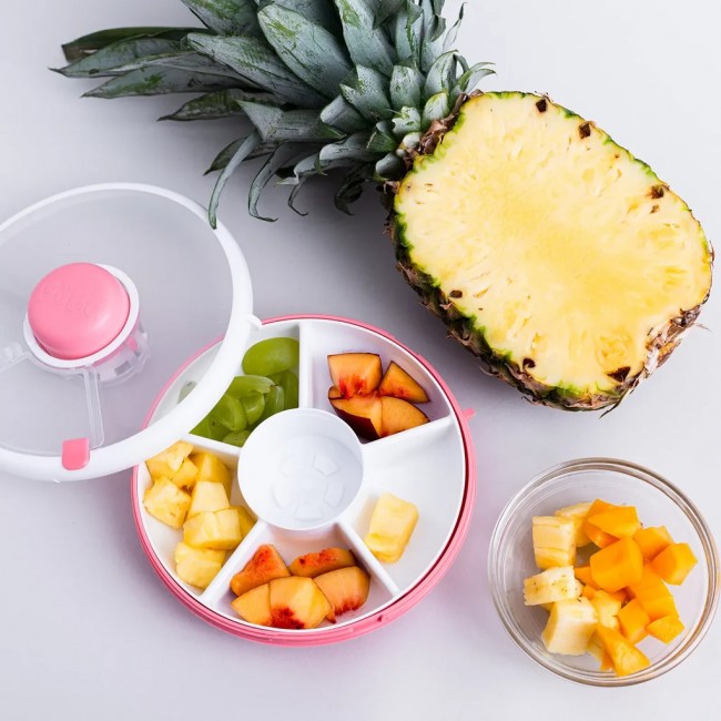 Pojemnik na przekąski Snack Spinner Gobe - Coral Pink