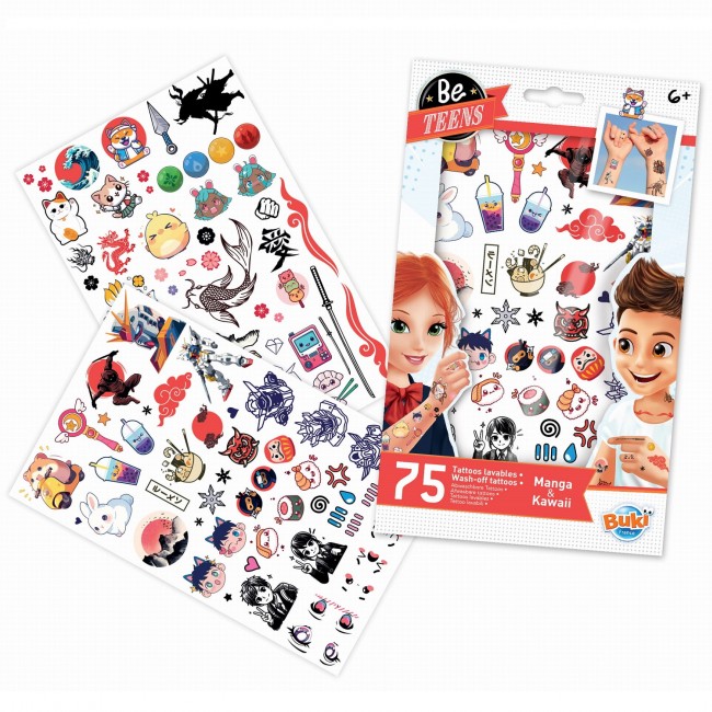 Tatuaże Buki - Manga Kawai 75 szt.