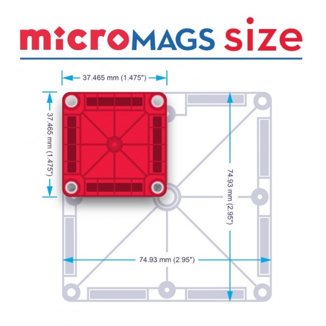 Klocki magnetyczne MAGNA-TILES - microMAGS Combo 46 el.