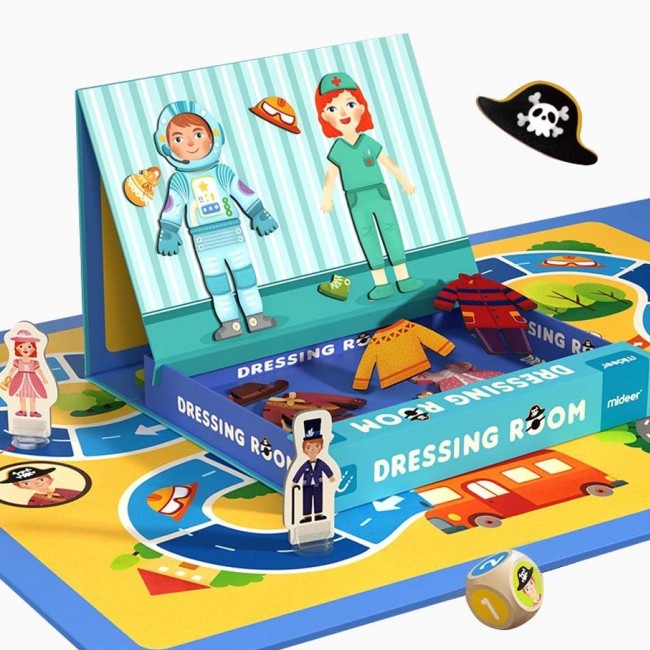 Magnetyczna układanka i gra 2w1 mideer - Ubrania