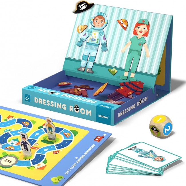 Magnetyczna układanka i gra 2w1 mideer - Ubrania