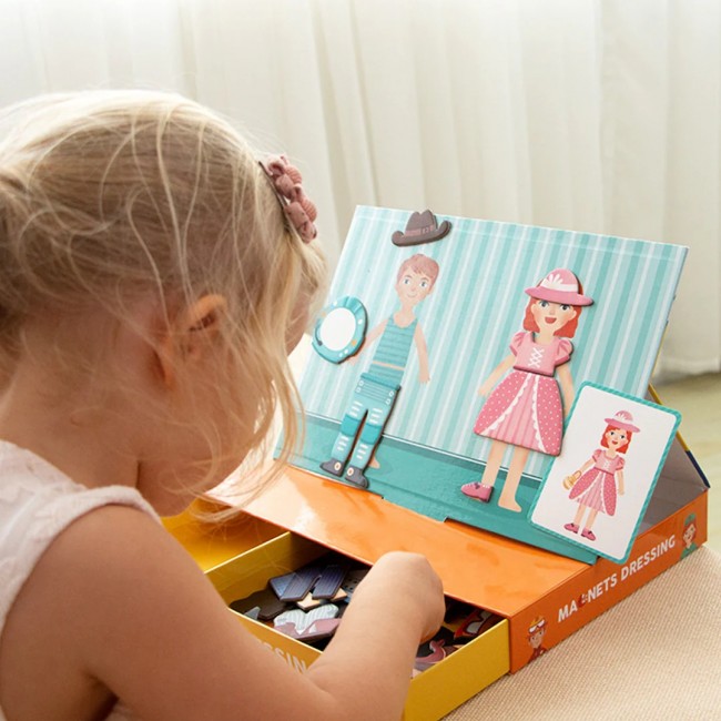 Magnetyczna układanka i gra 2w1 mideer - Ubrania