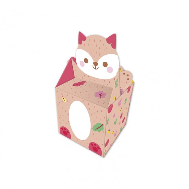 Zestaw kreatywny 12 pudełek z papieru kawaii do samodzielnego wykonania Janod 7+