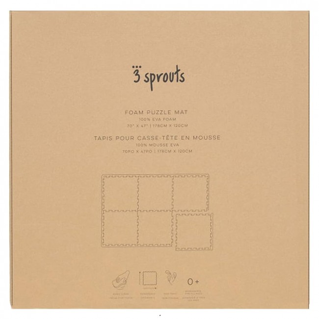 Mata Piankowa z pianki EVA 3 Sprouts - Hazelnut