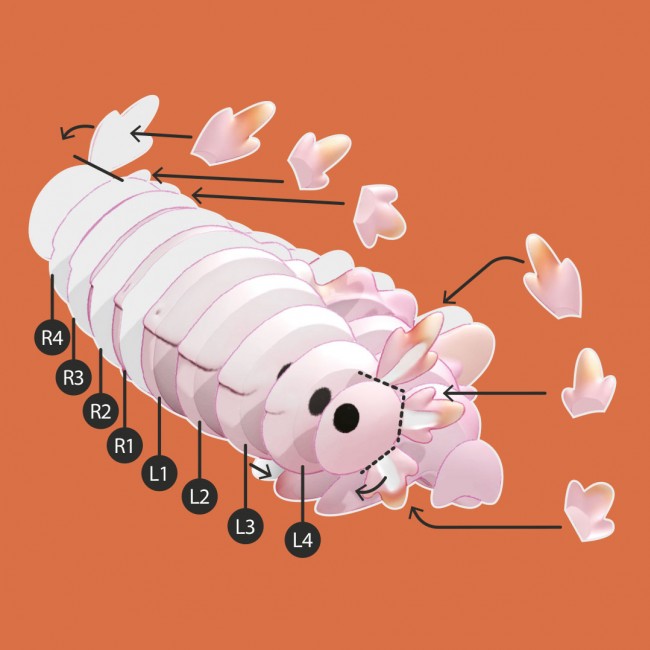 Puzzle 3D Apli Kids Smoki - Różowy