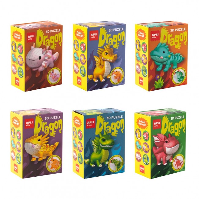 Puzzle 3D Apli Kids Smoki - Czerwony