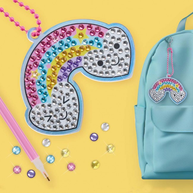 Zestaw do robienia diamentowych breloczków DIY Apli Kids - Tęcza