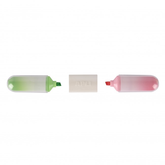 Dwustronne zakreślacze Apli Kids, 6 kolorów - 3 szt.