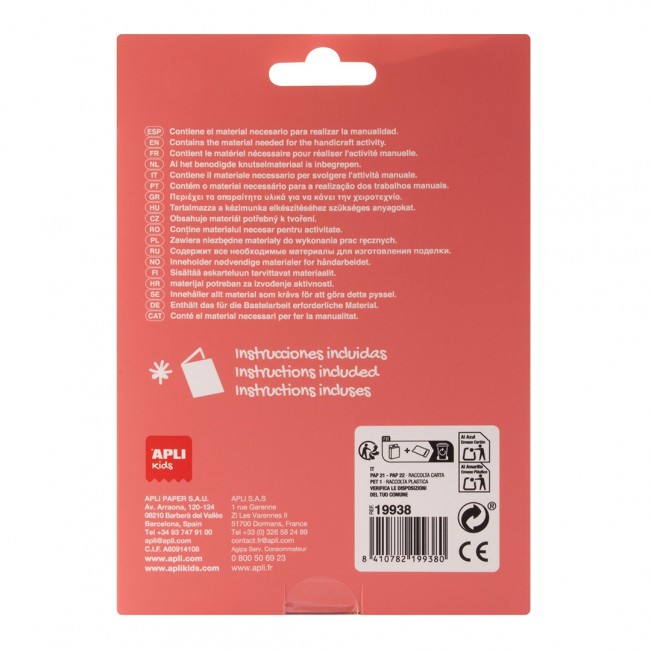 Zestaw kreatywny DIY Craft Kit Apli Kids - Wełniane Motyle