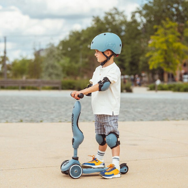 Zestaw ochraniaczy dla dzieci SCOOTANDRIDE XXS - Steel