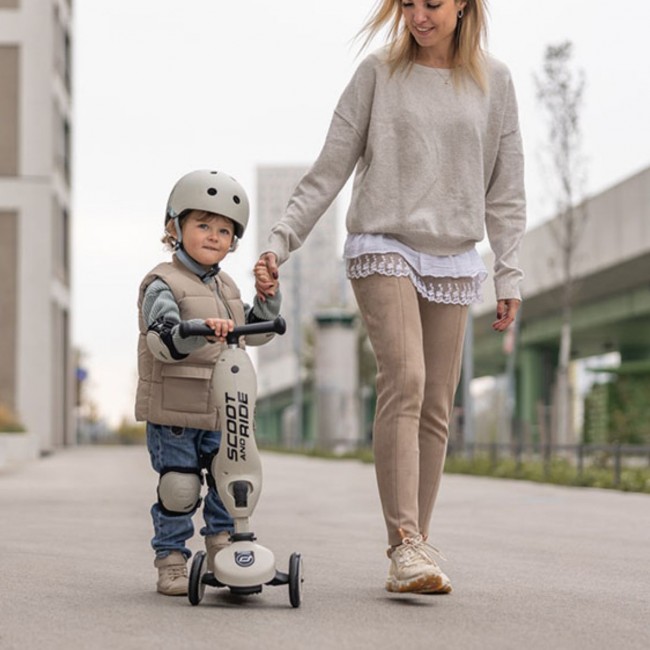Zestaw ochraniaczy dla dzieci SCOOTANDRIDE S - Ash