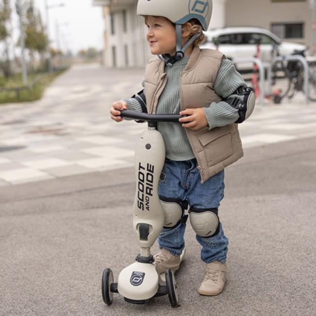 Zestaw ochraniaczy dla dzieci SCOOTANDRIDE S - Ash