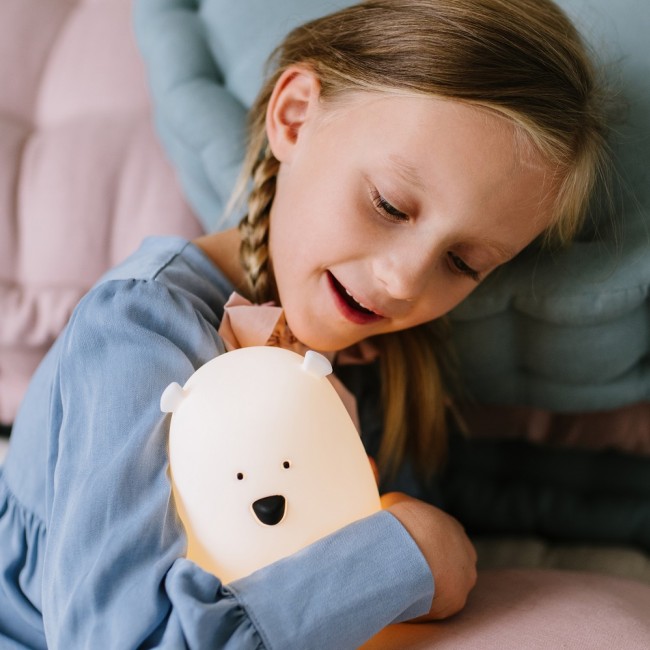 Lampka miś duży Rabbit & Friends - błękitna chmurka z pilotem