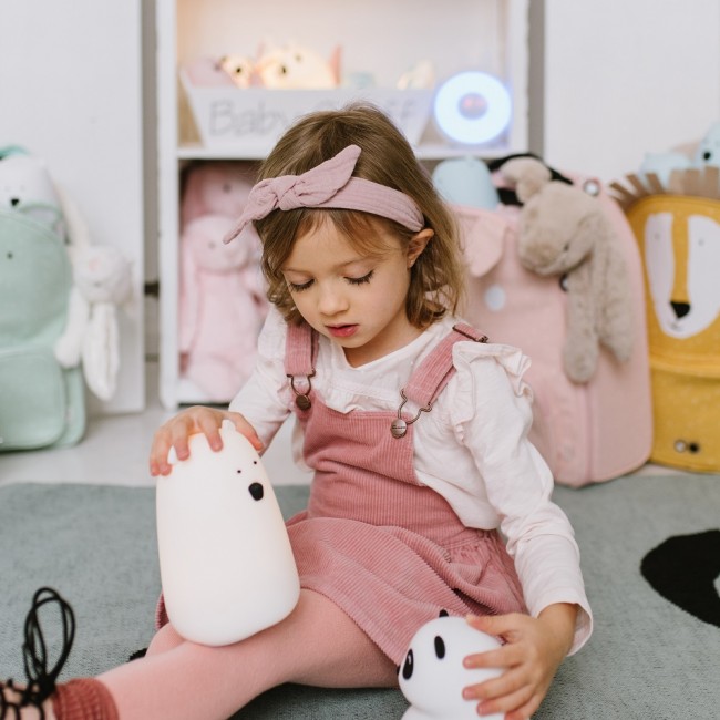 Lampka miś duży Rabbit & Friends - błękitna chmurka z pilotem