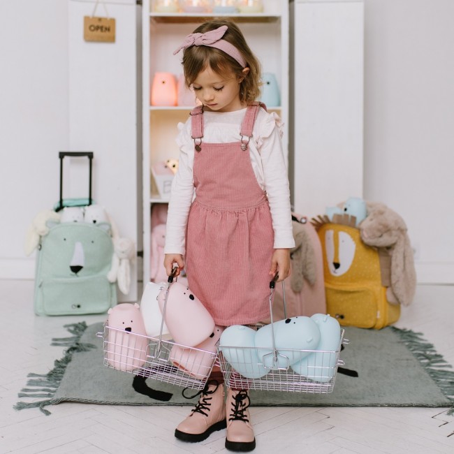 Lampka miś duży Rabbit & Friends - błękitna chmurka z pilotem