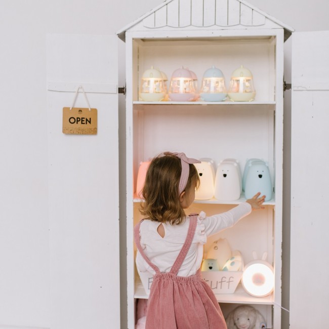 Lampka miś duży Rabbit & Friends - błękitna chmurka z pilotem