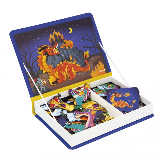 Magnetyczna układanka Magnetibook Janod - Smoki