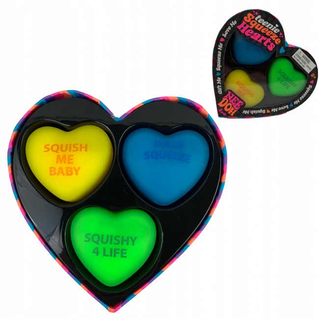 Sensoryczny gniotek Schylling - Needoh Teenie Squeeze Hearts
