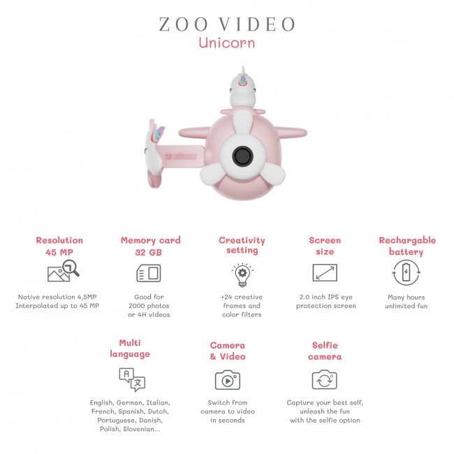 Kamera dla dzieci Zoo Video Zoofamily - Jednorożec
