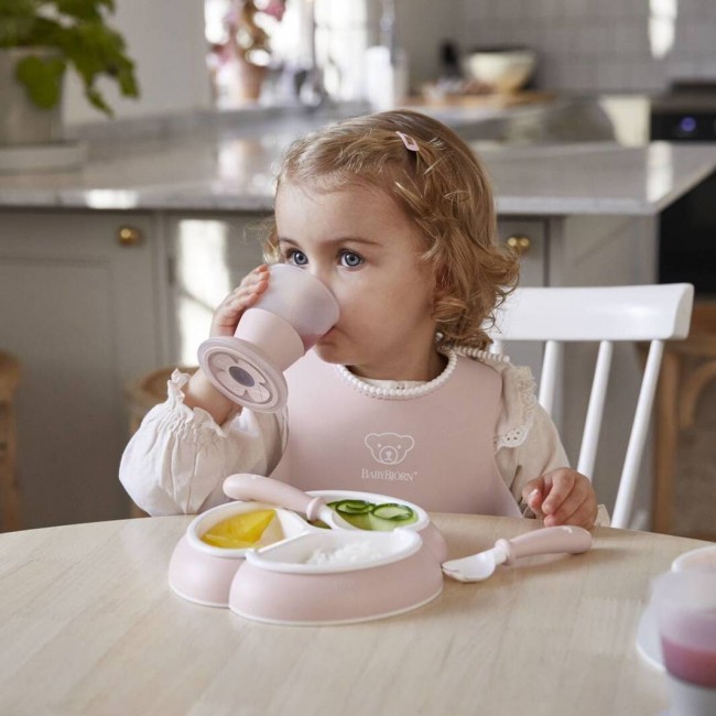 Zestaw do karmienia Mealtime Babybjorn - Powder Pink