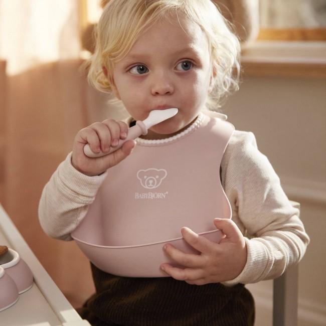 Zestaw do karmienia Mealtime Babybjorn - Powder Pink