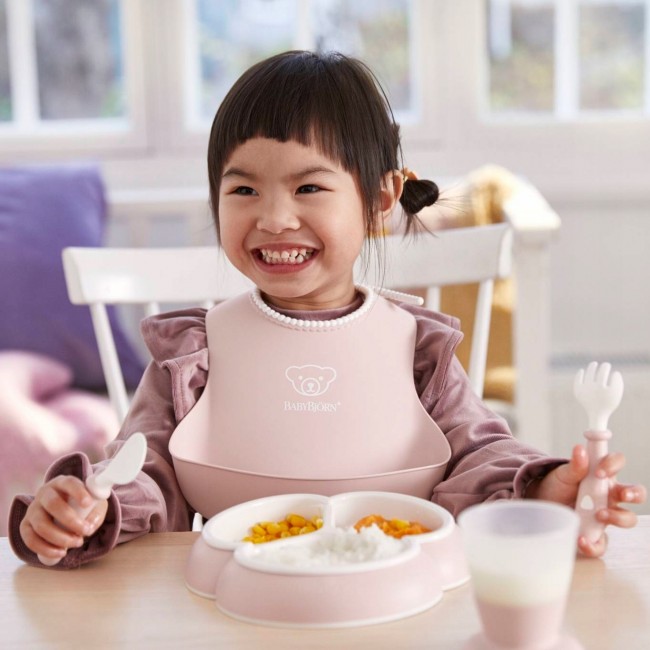 Zestaw do karmienia Mealtime Babybjorn - Powder Pink