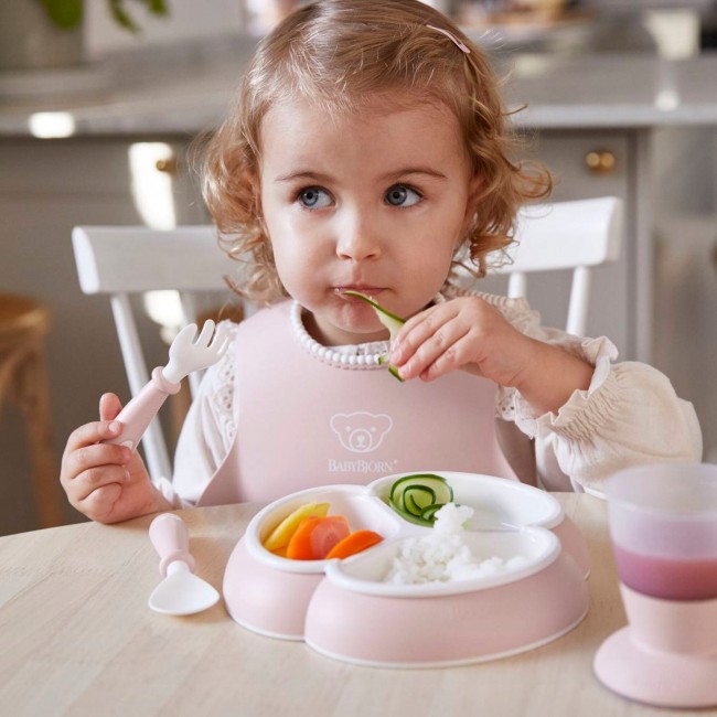 Zestaw do karmienia Mealtime Babybjorn - Powder Pink