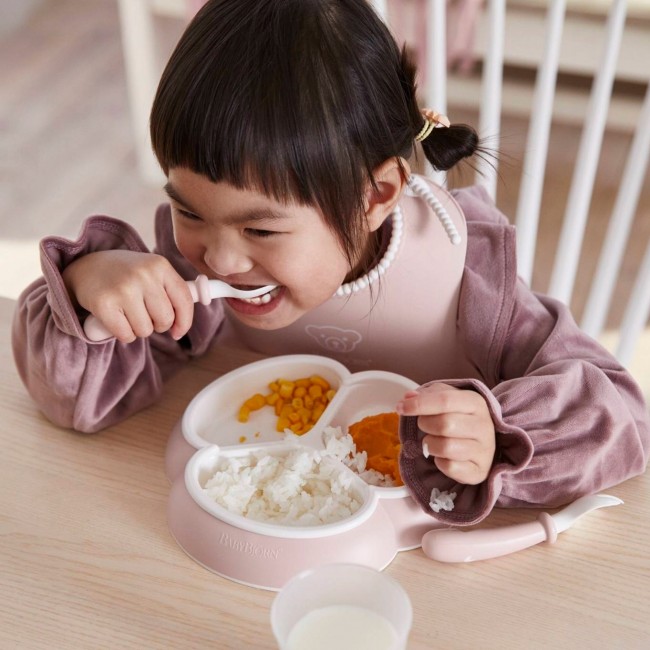 Zestaw do karmienia Mealtime Babybjorn - Powder Pink