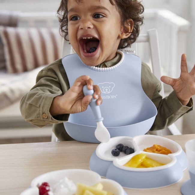 Zestaw do karmienia Mealtime Babybjorn - Powder Blue