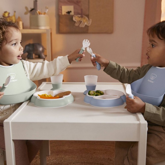 Zestaw do karmienia Mealtime Babybjorn - Powder Blue