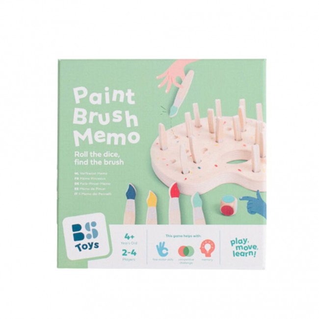 Drewniana gra pamięciowa BS Toys - Kolorowe pędzle