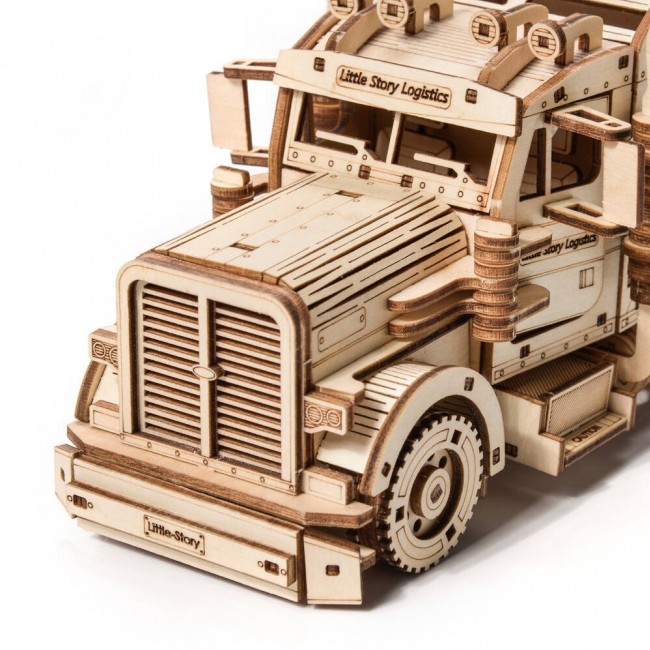 Drewniane Puzzle Model 3D Little Story - Ciężarówka